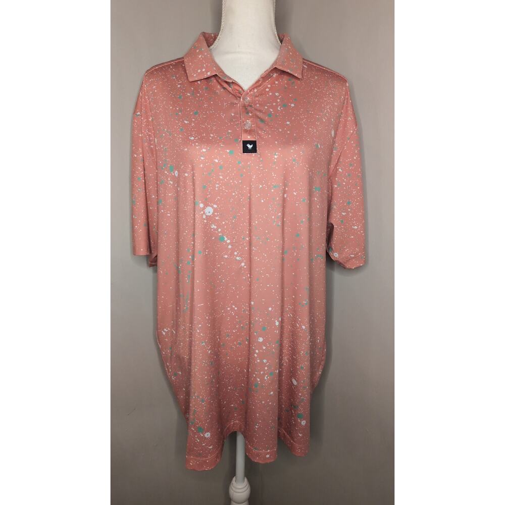Bad Birdie 2xl paint splatter 2 The Sequel short sleeve golf polo
